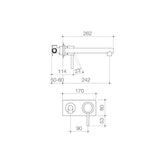 Caroma Titan 304 Stainless Steel Wall Bath Mixer
